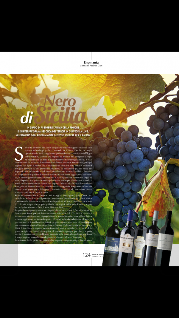 nero d'avola business people febbraio 2015 pag 124