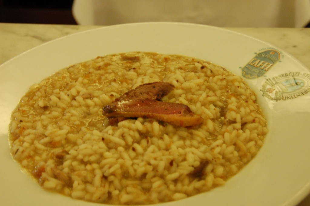 risotto sul piccione